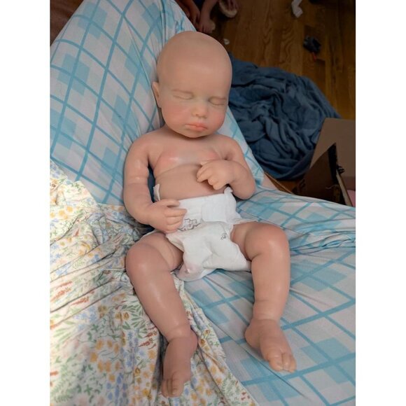 🆕18 inch Lifelike Full Silicone Baby Doll Girl Open Mouth Realistic Reborn Doll - Picture 2 of 11